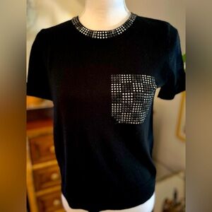 BCBG short sleeve wool sweater